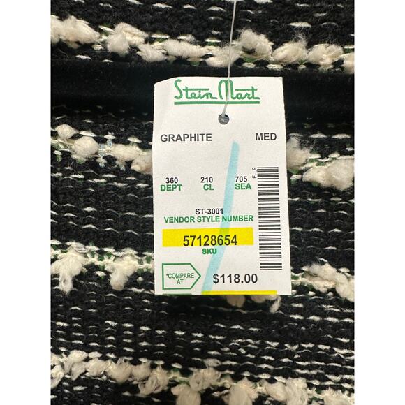 Anthropologie La Fee Verte Cardigan Black White Fringe NWT Size Medium Sweater - Picture 4 of 9